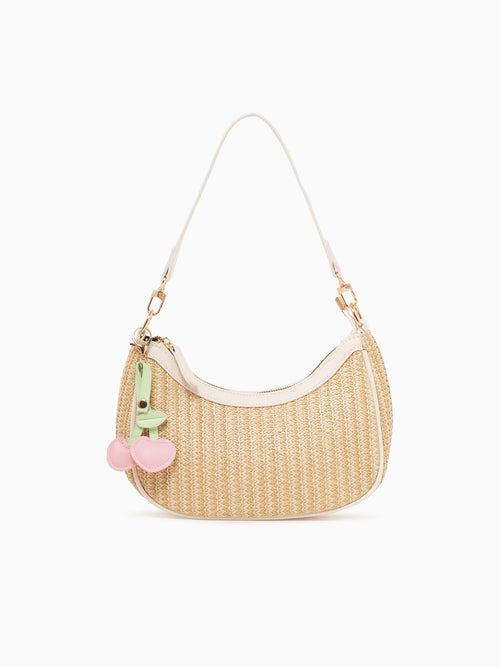 Cherry Shoulder Bag Pink Beige Beige