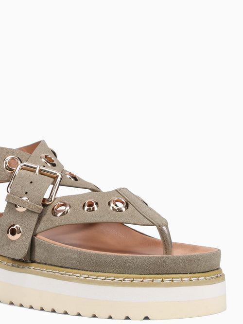 Rocha Dark Green Suede Green / 5 / M
