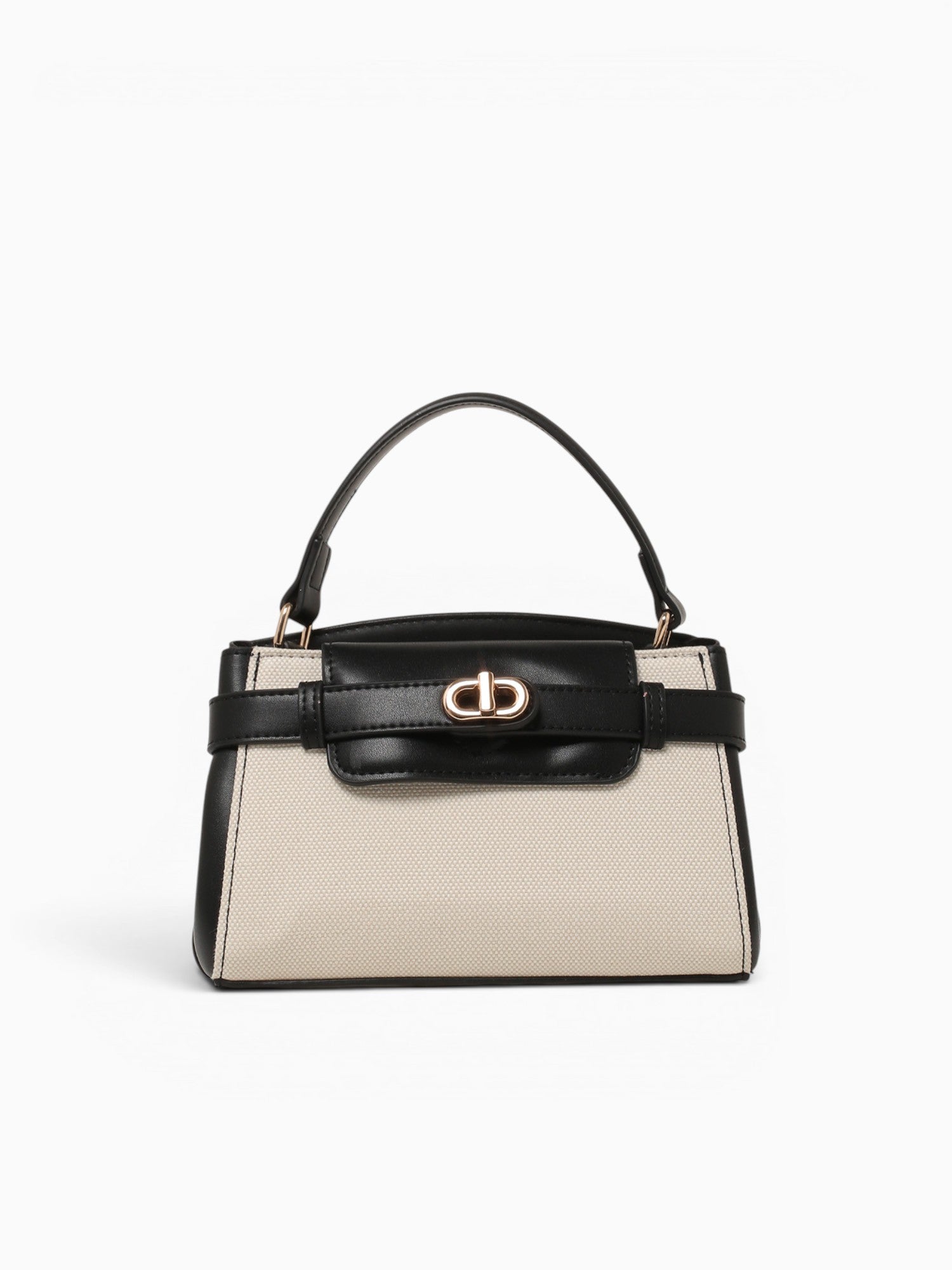 Marisol Top Handle Black Beige Black