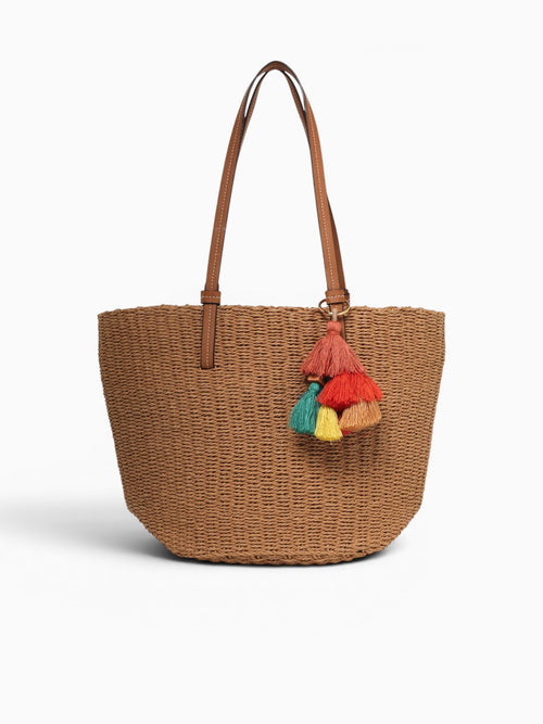 Tassel Tote Beige Beige