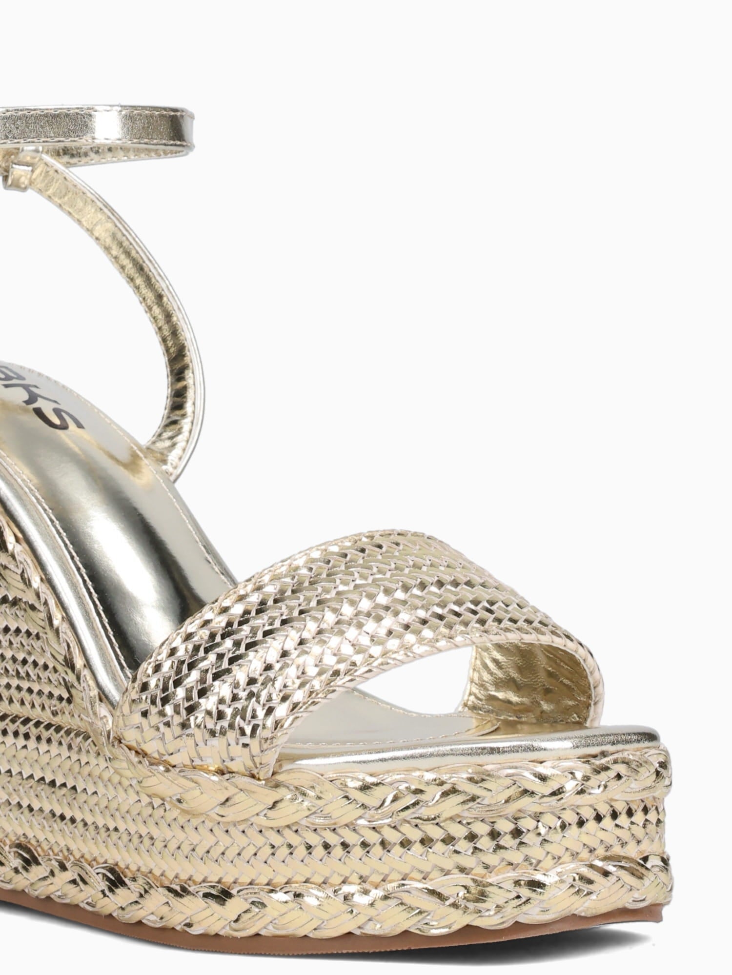 Katherine Gold Metallic Raffia Gold / 5 / M