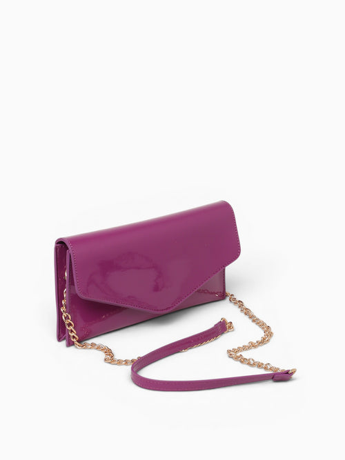 Riley Clutch Purple Pat Purple