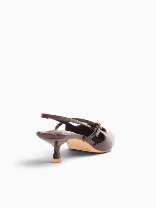Mila Brown Patent Brown / 5 / M