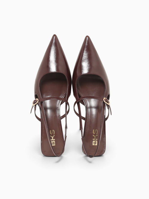 Mila Brown Patent Brown / 5 / M