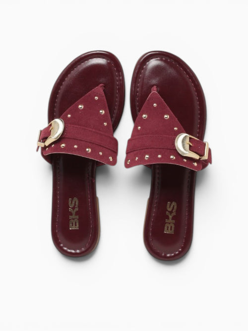 Celestia Marsala Suede Wine / 5 / M