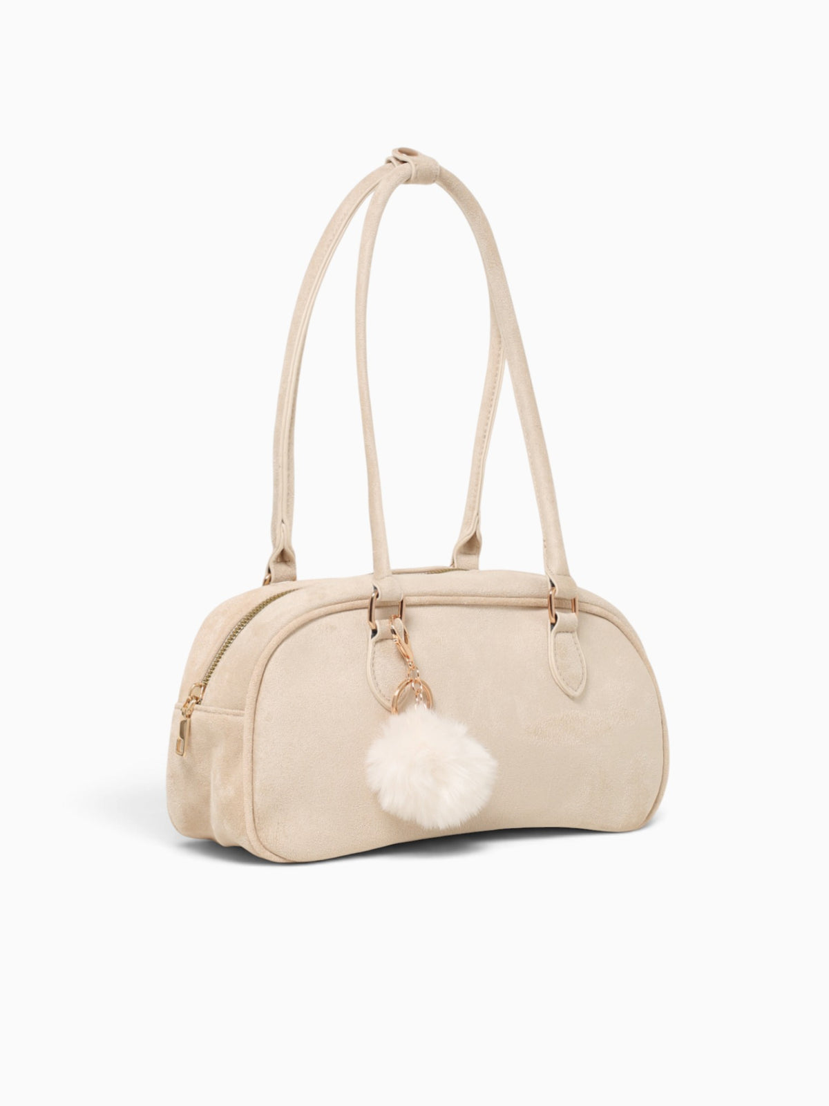 Bowler Shoulder Bag Beige Beige