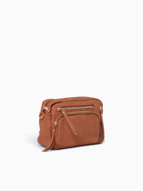 Multi Pocket Crossbody Tan Tan