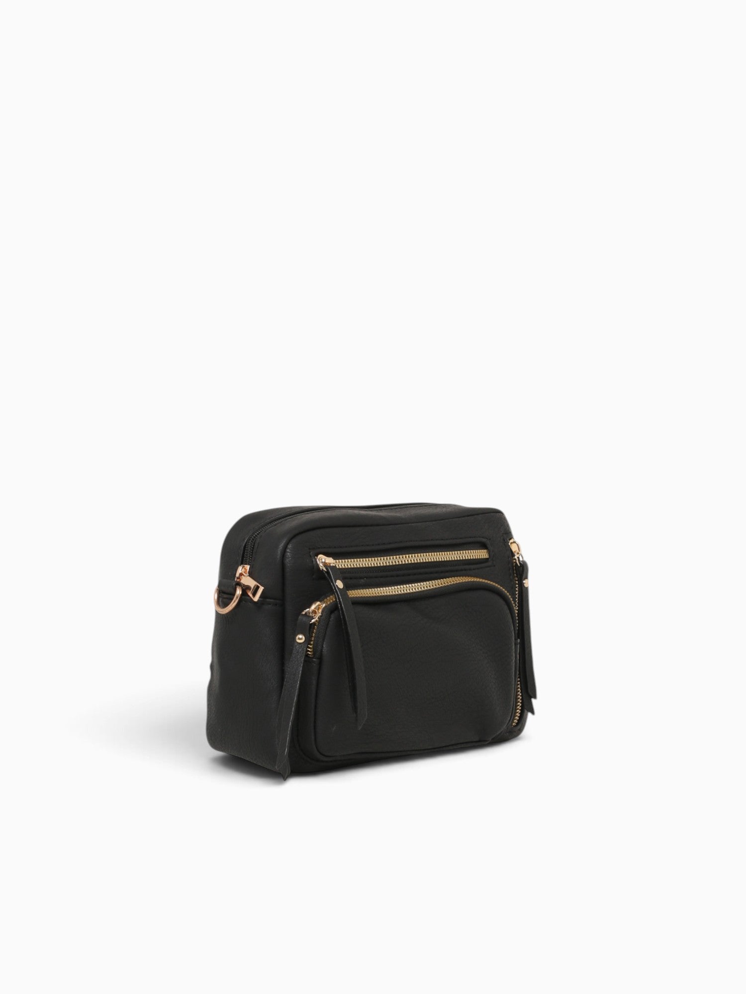 Multi Pocket Crossbody Black Black
