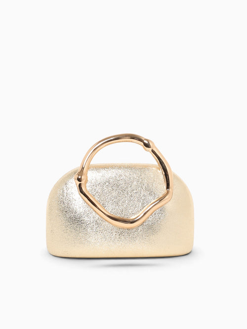 Ivelisse Box Bag Crinkled Gold Gold