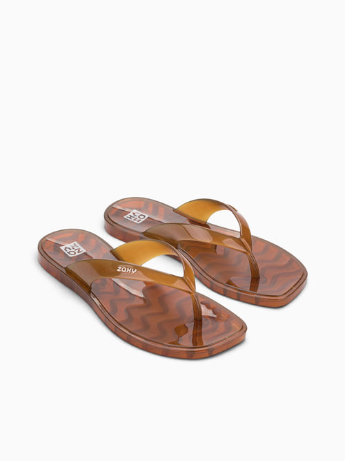 Jelly Thong Ad Clear Brown Brown / 5 / M
