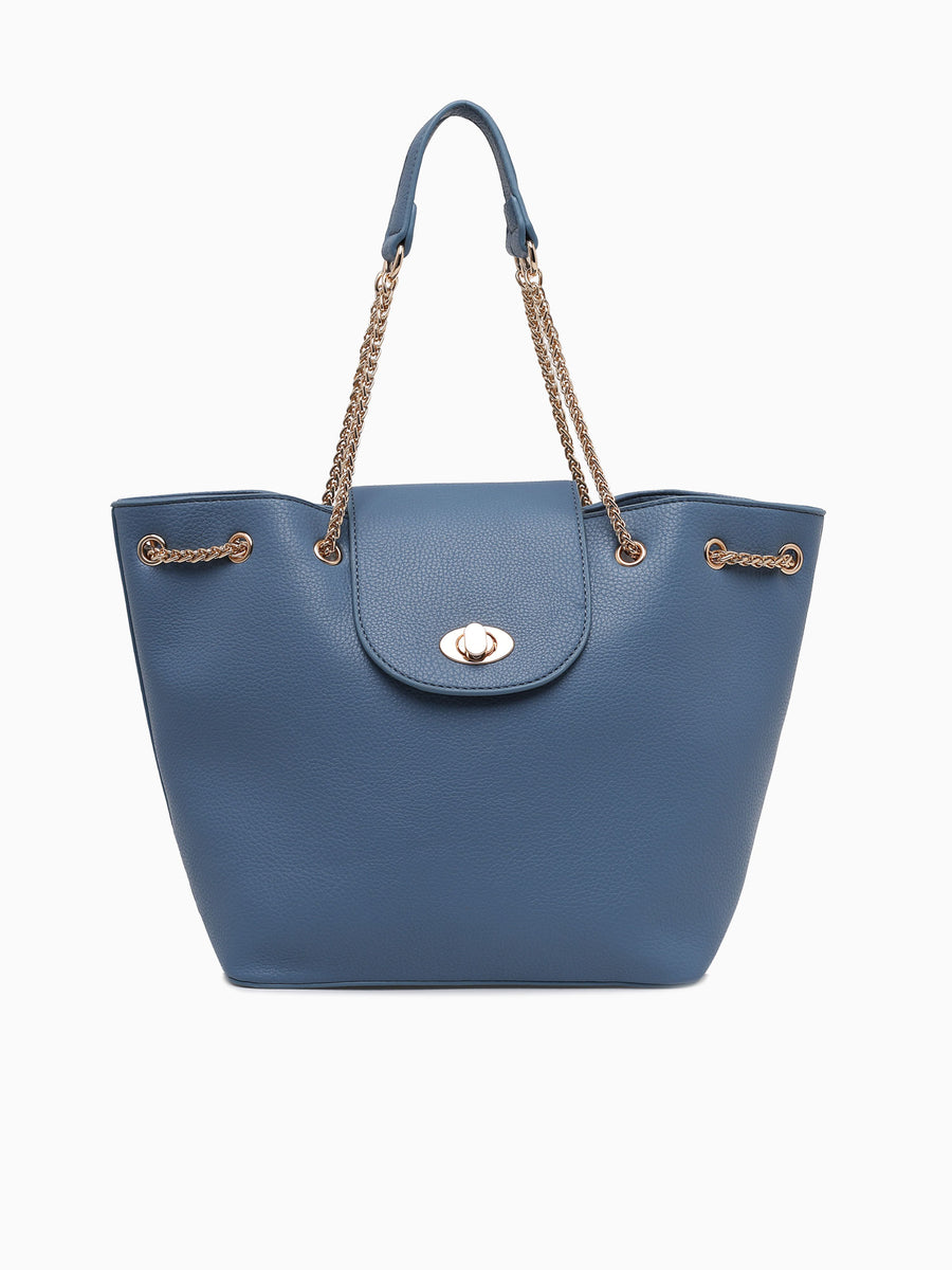 Chain Shoulder Bag Blue Blue