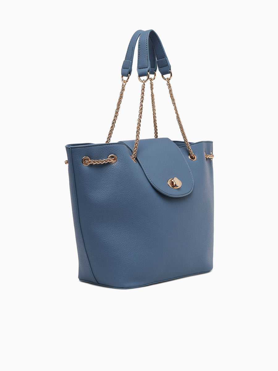 Chain Shoulder Bag Blue Blue