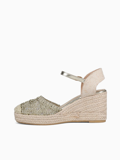 Amina Gold Woven Fab– BKS Shoes