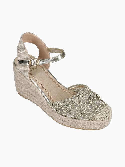 Amina Gold Woven Fab– BKS Shoes