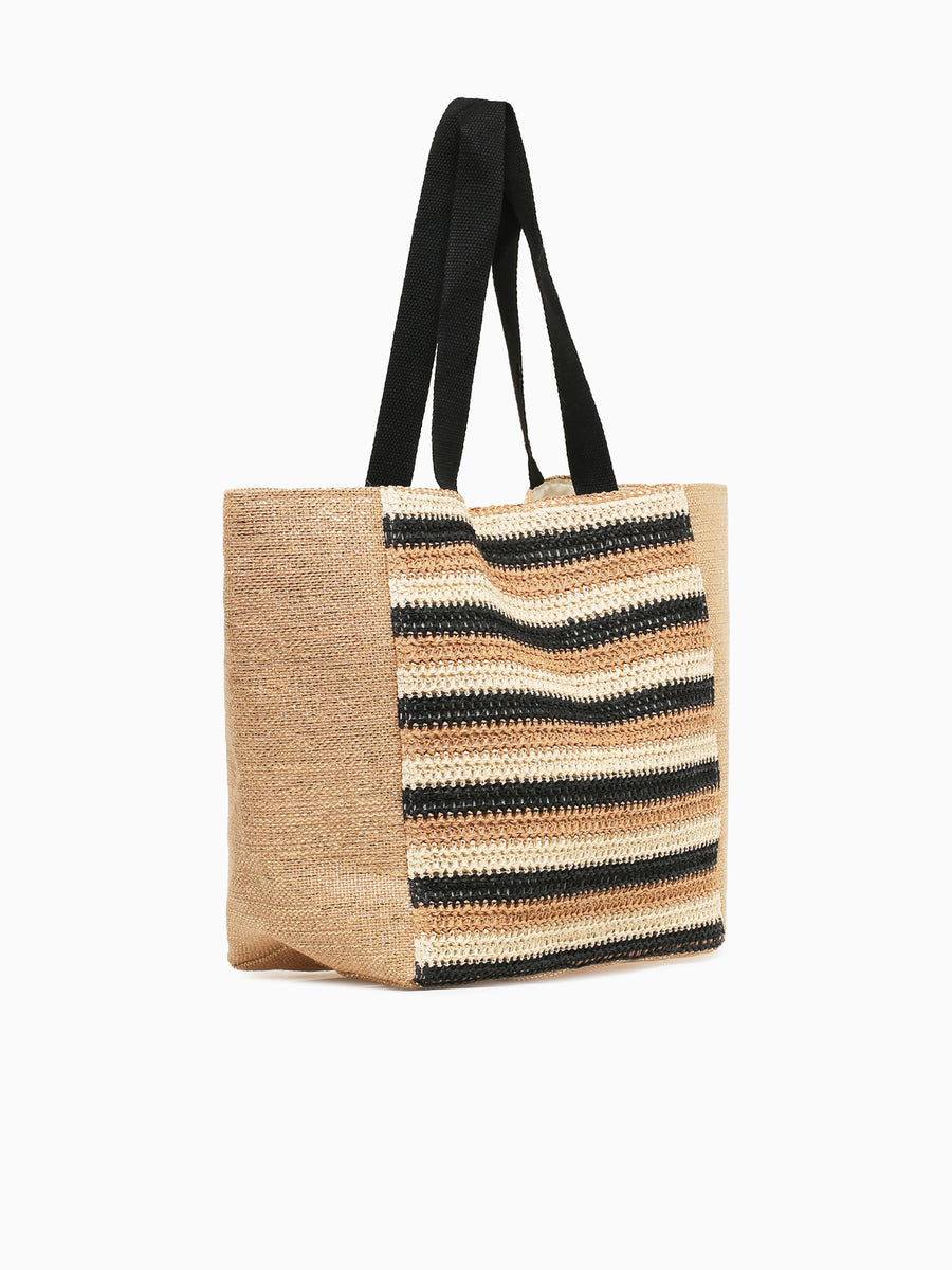 Malibu Beach Tote Black Multi