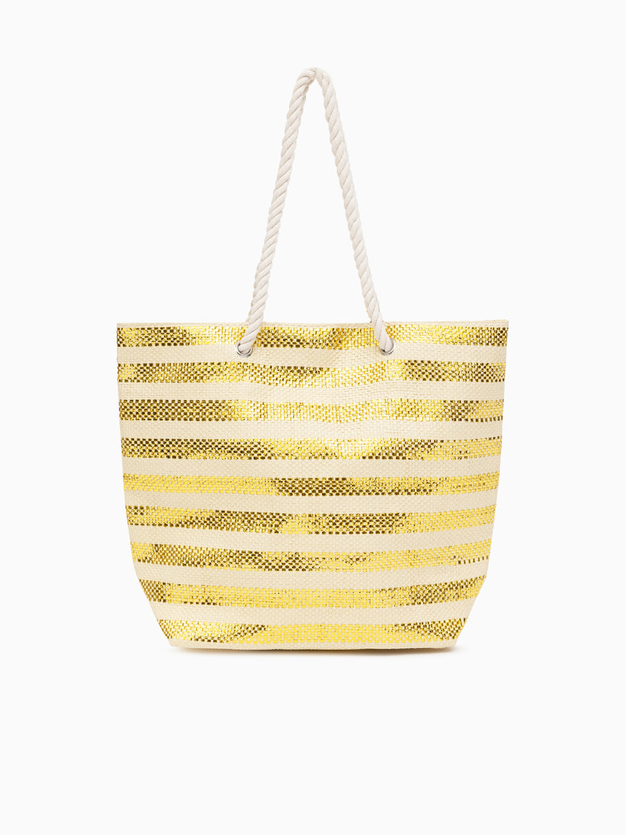 Venus Beach Tote Gold Beige Gold