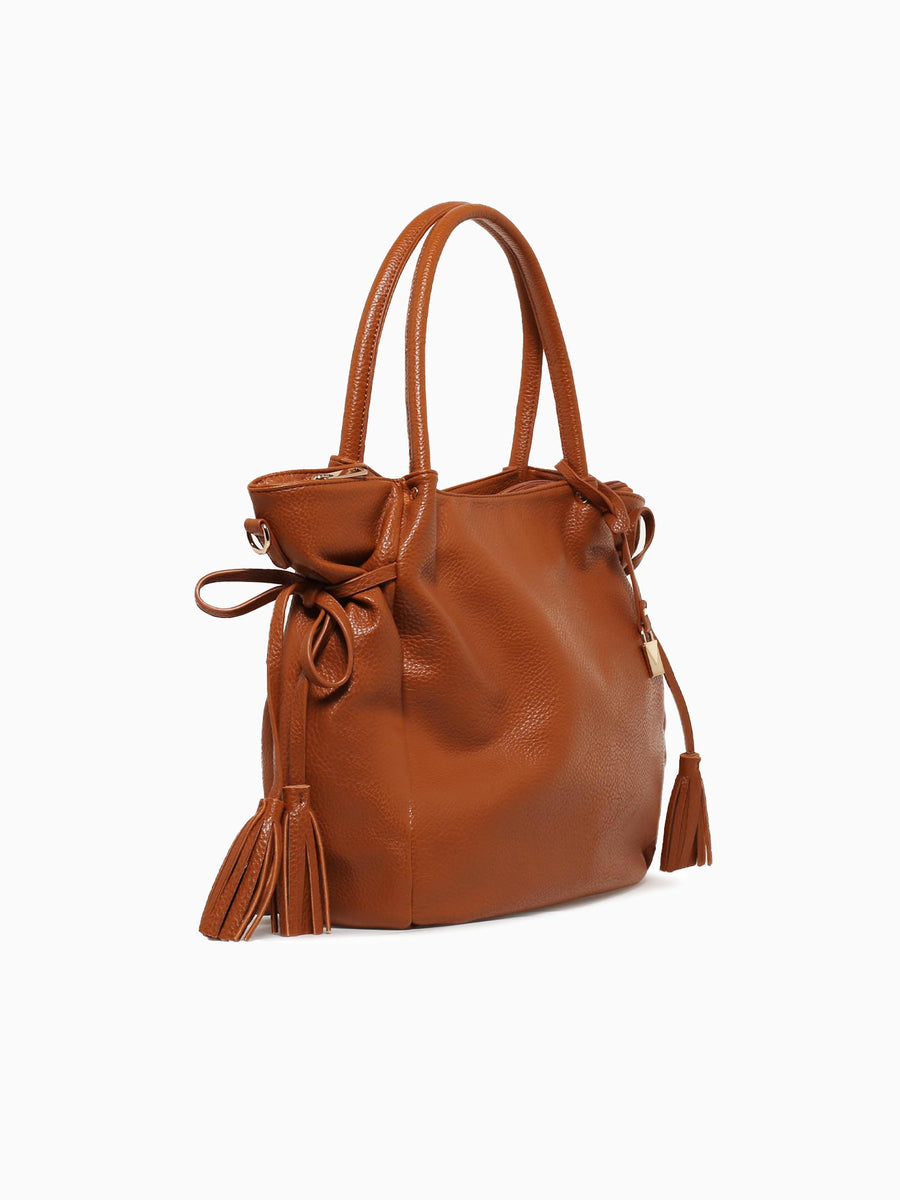 Lock Shoulder Bag Tan