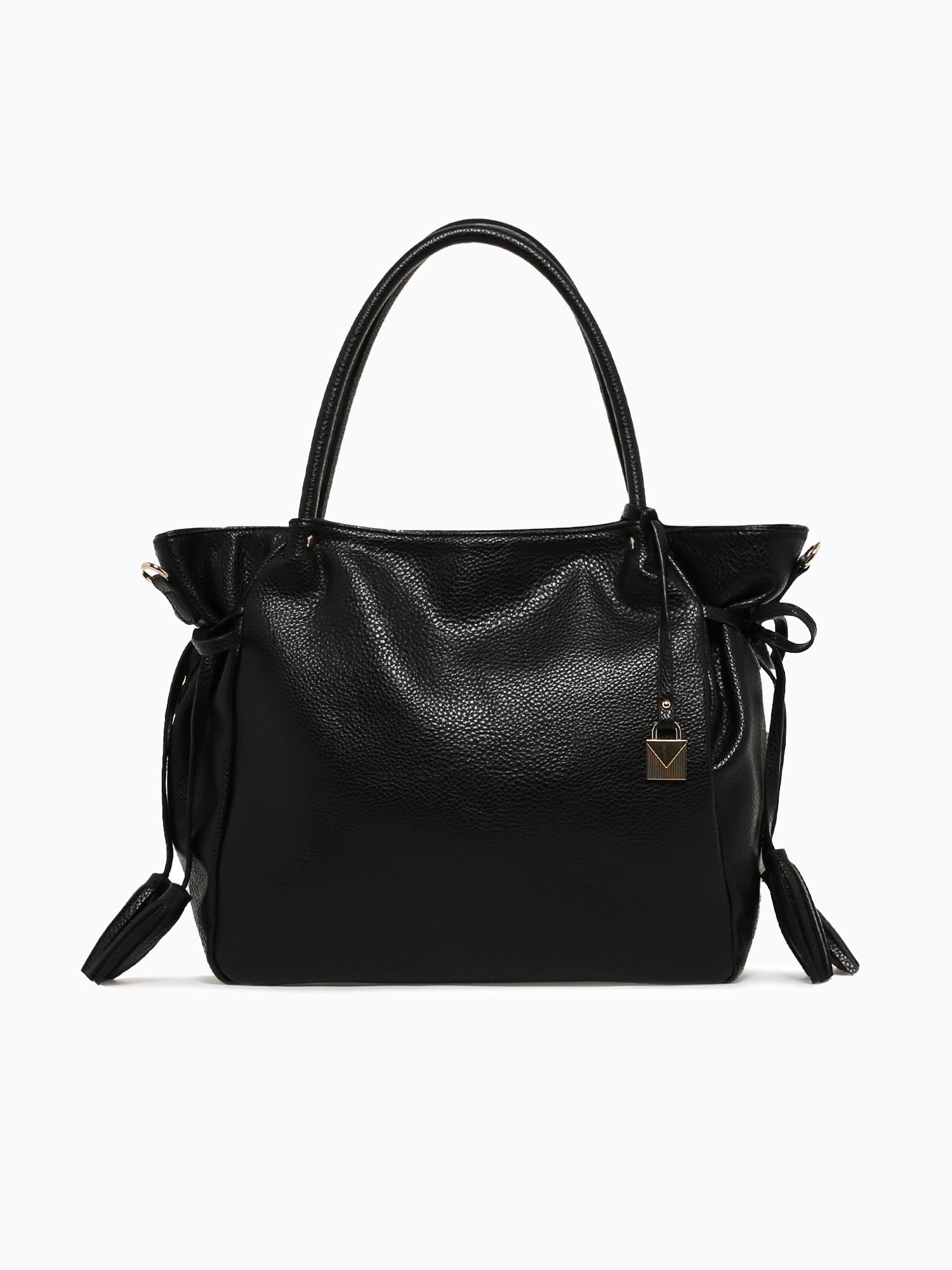 Lock Shoulder Bag Black