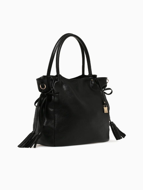Lock Shoulder Bag Black