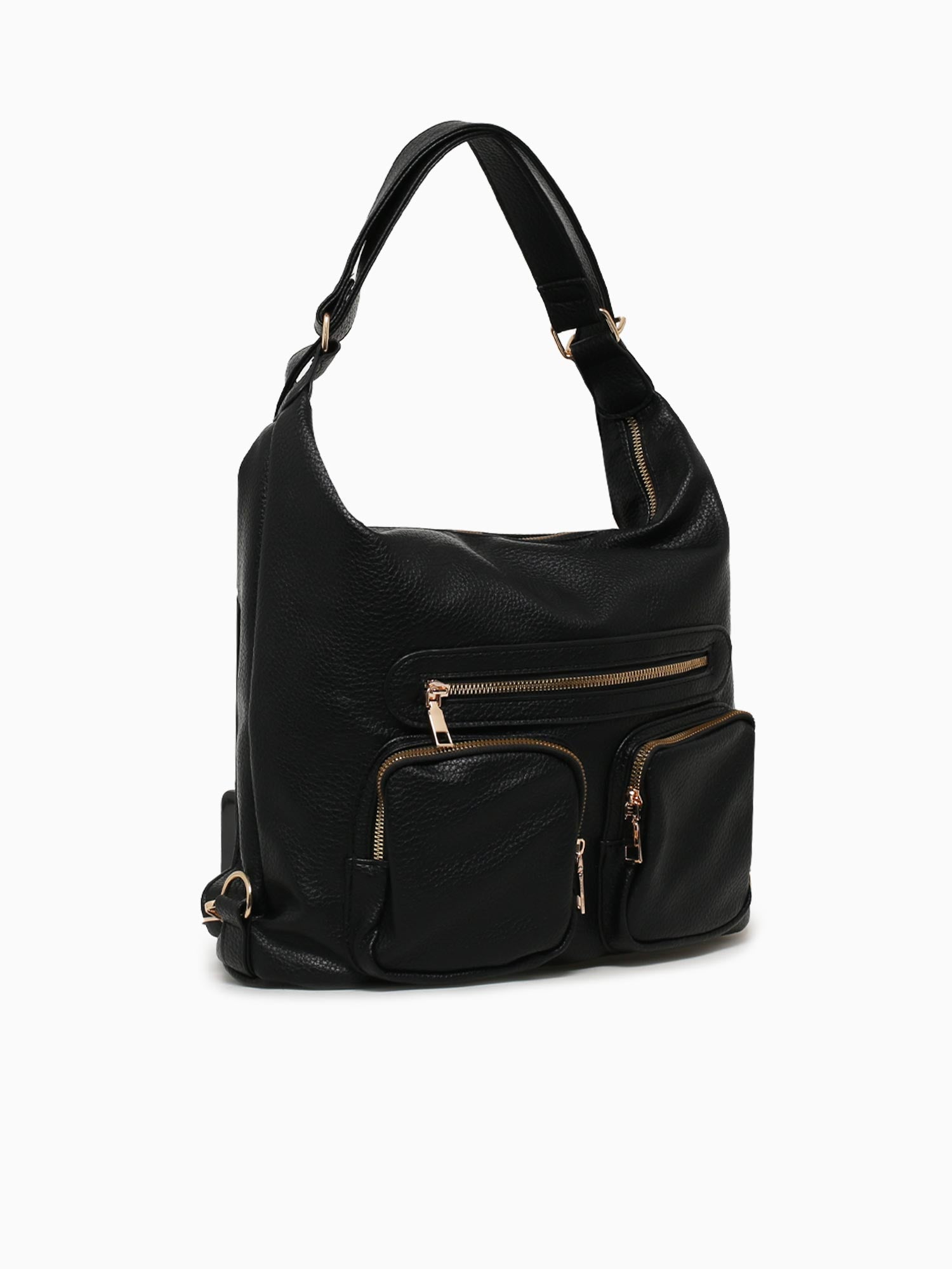 Pocket Shoulder Bag Black Black