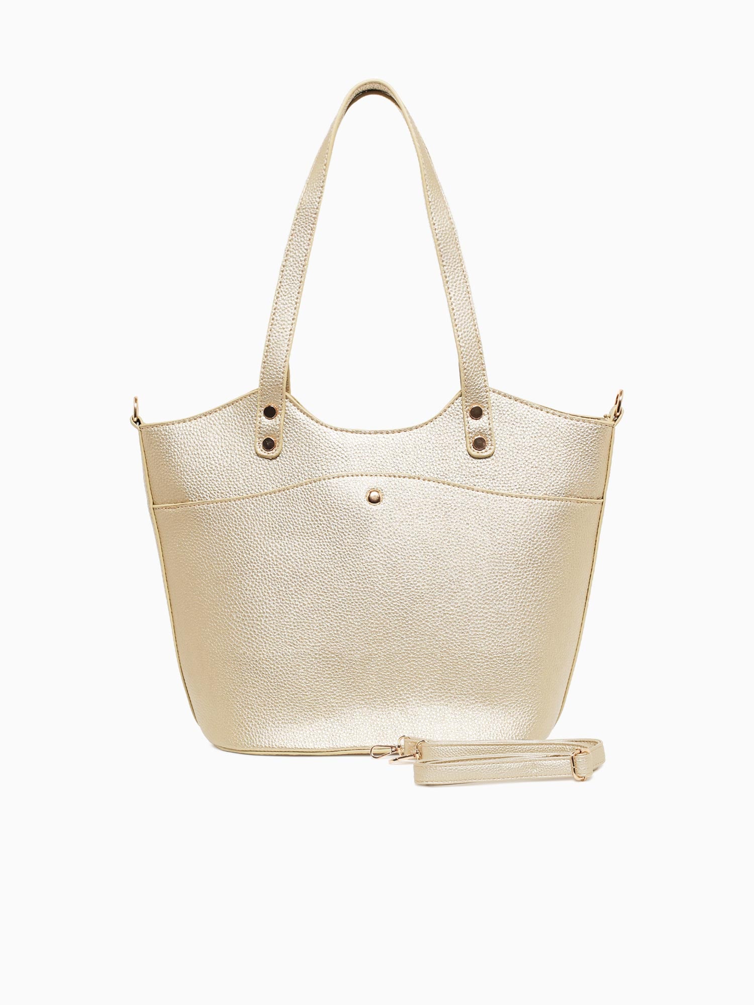 Button Tote Gold Gold
