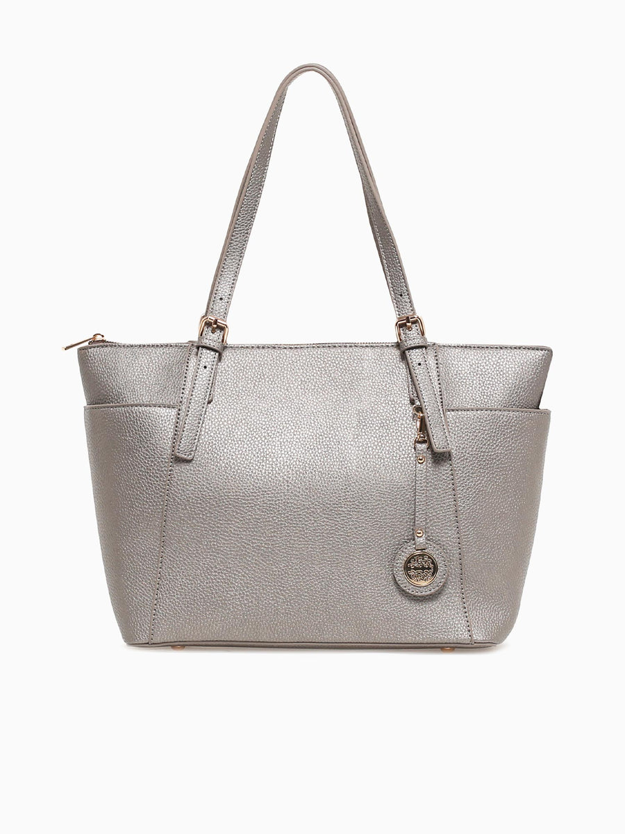 Signature Tote Gunmetal Pewter