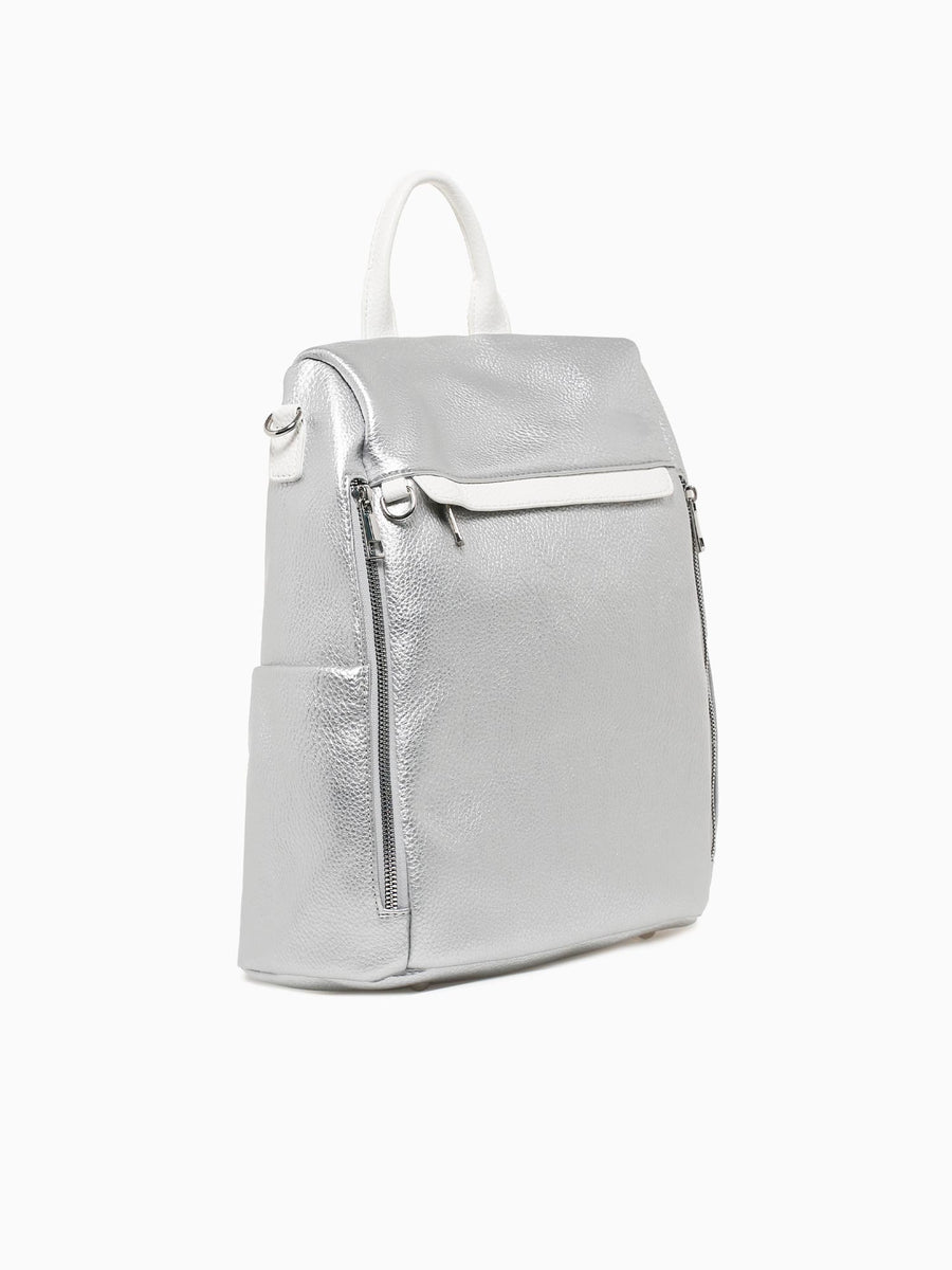 Raven Backpack Silver White Silver