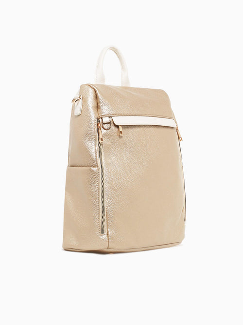 Raven Backpack Gold Beige Gold