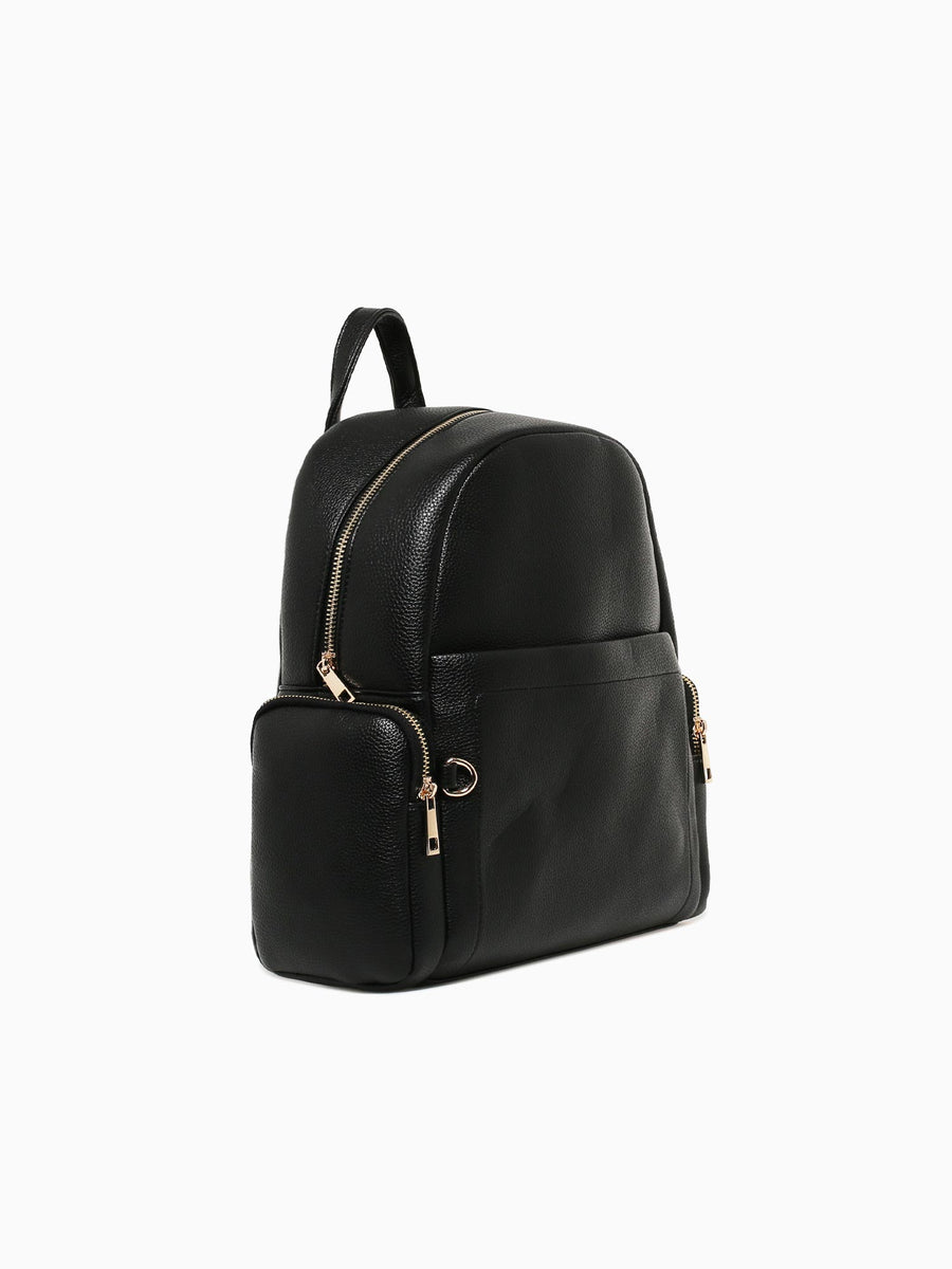 Charm Backpack Black Tan