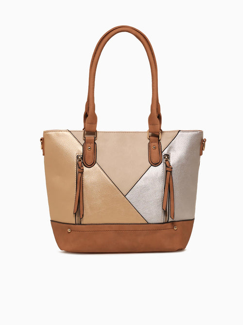 Lyria Tote Camel Multi Beige Multi