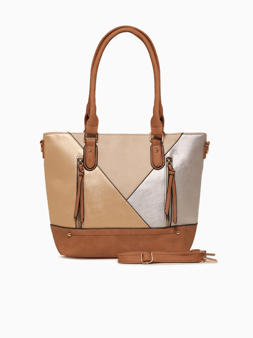 Lyria Tote Camel Multi Beige Multi