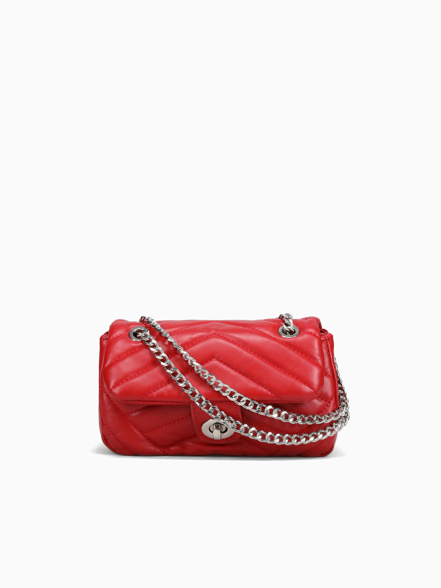 Chain Shoulder Bag Red Red