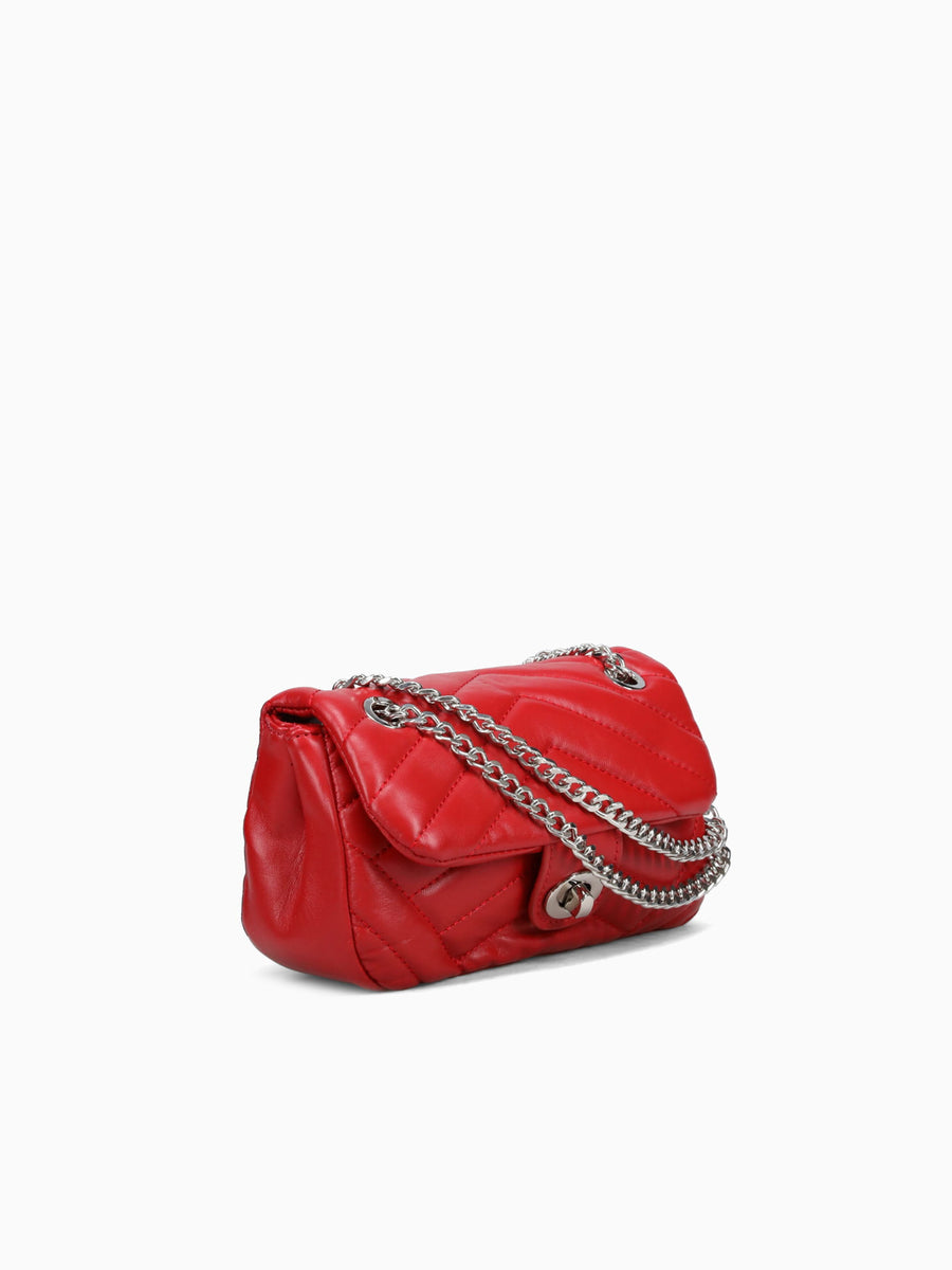 Chain Shoulder Bag Red Red