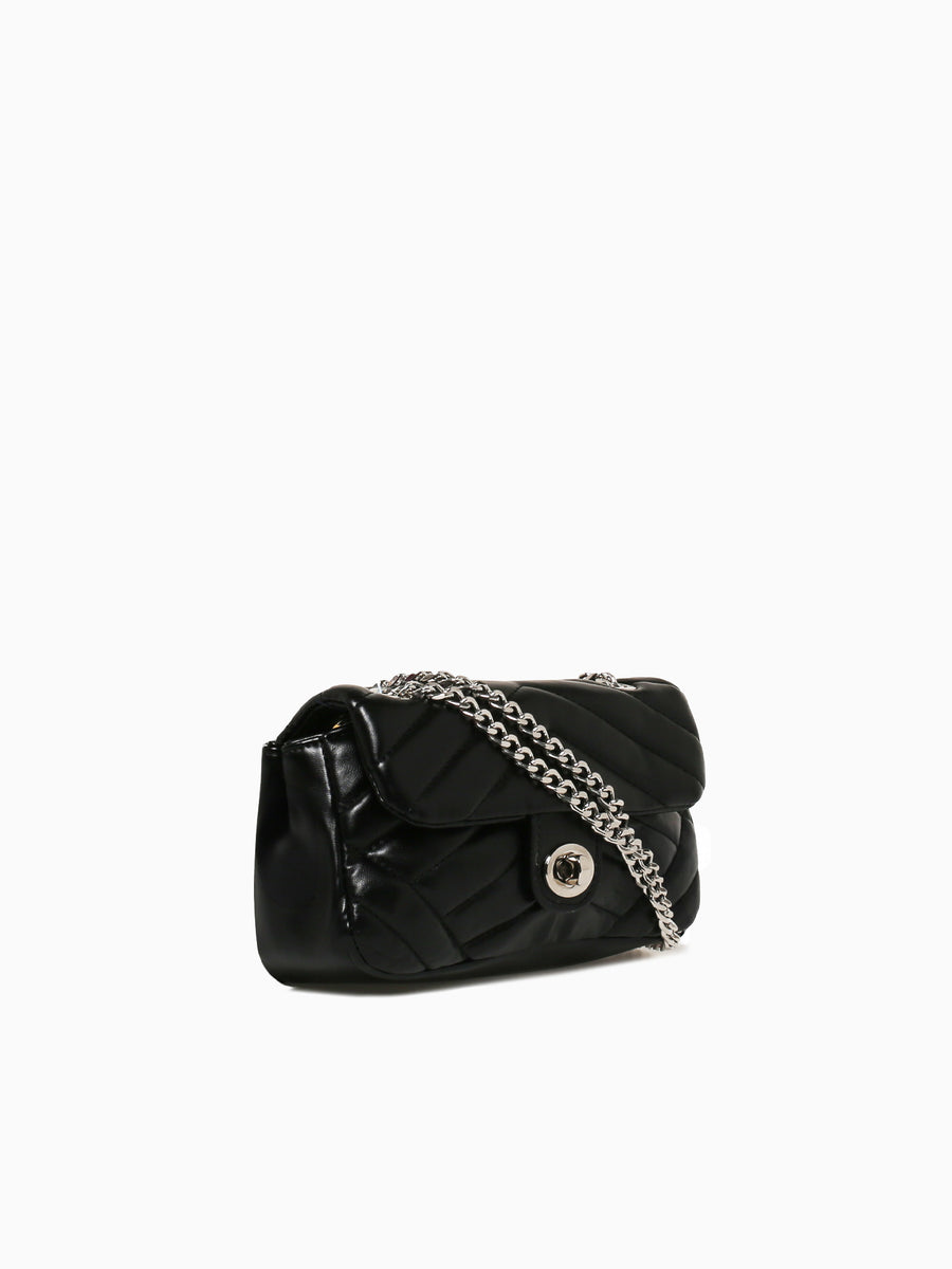 Chain Shoulder Bag Black Black