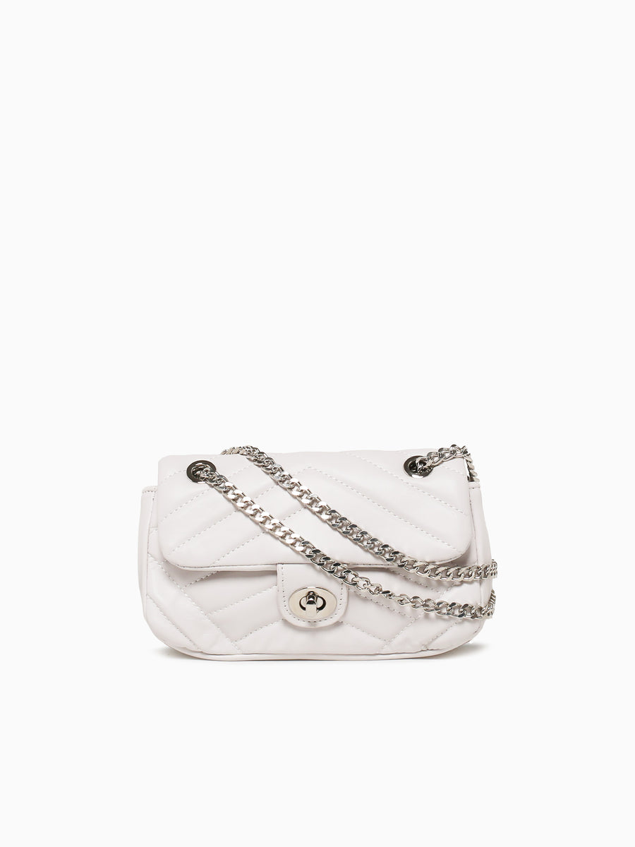 Chain Shoulder Bag White White