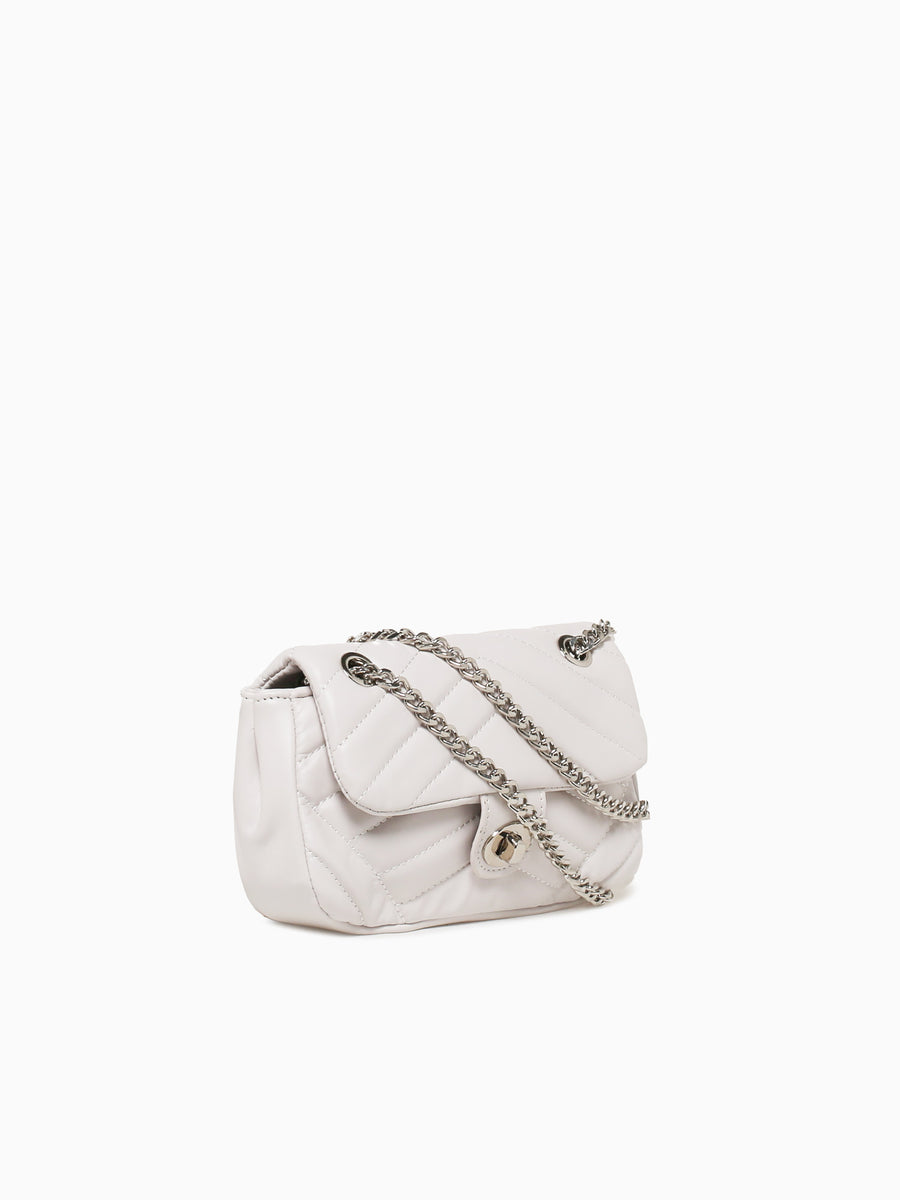 Chain Shoulder Bag White White