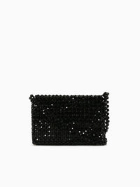 Beaded Shoulder Bag Black Black