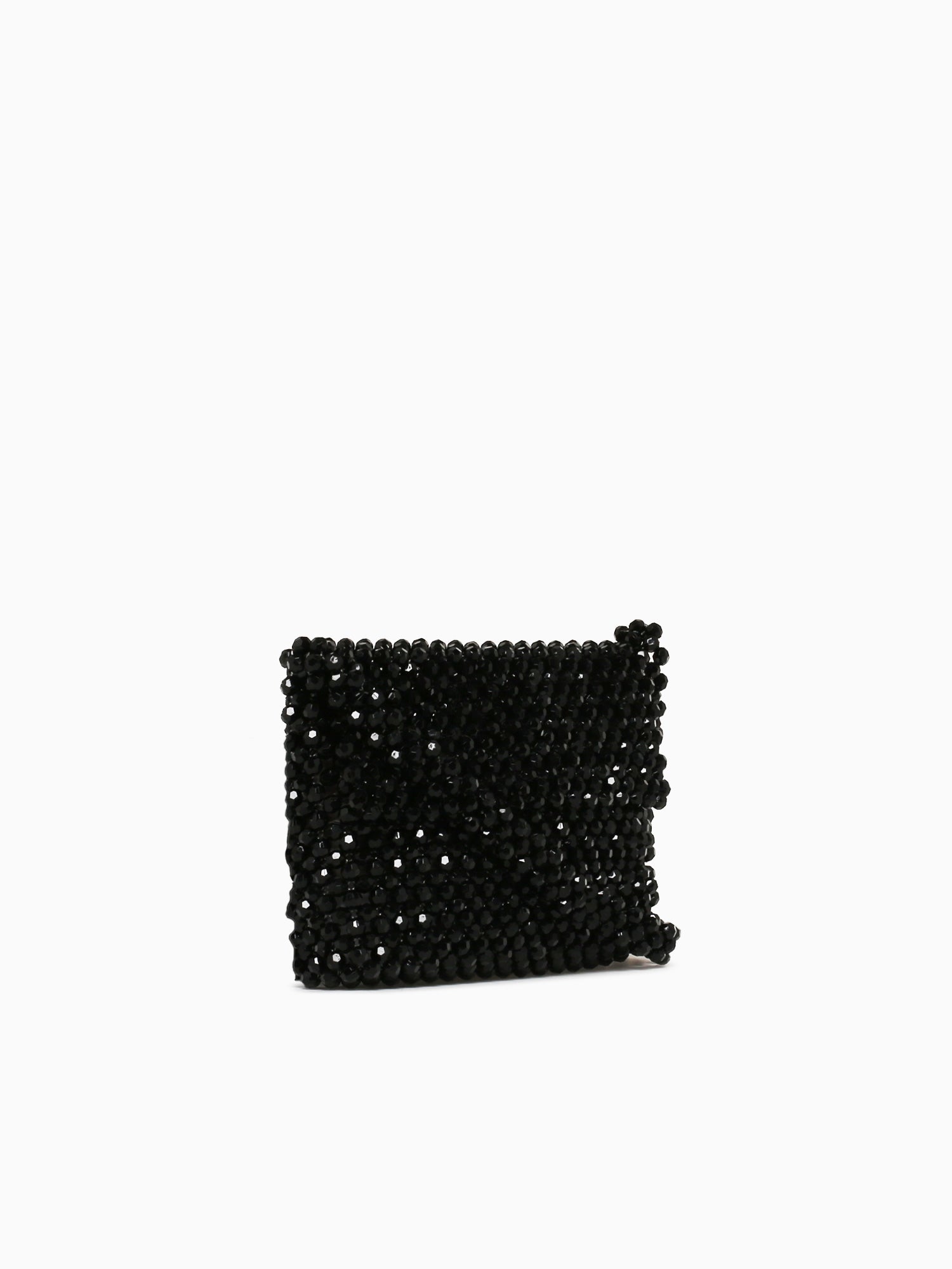 Beaded Shoulder Bag Black Black