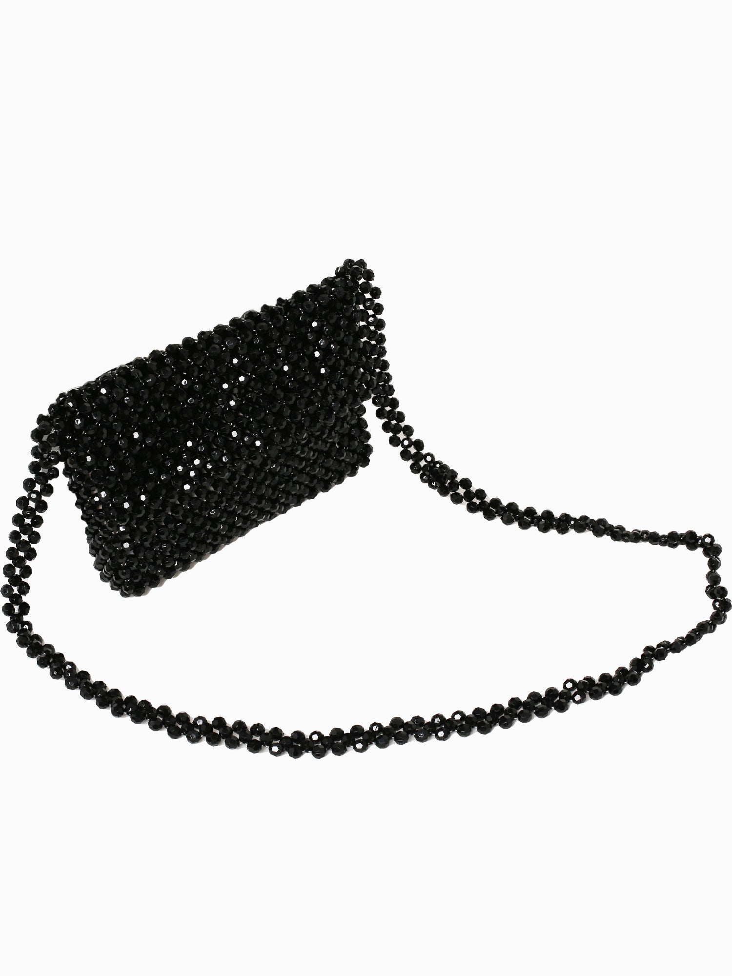 Beaded Shoulder Bag Black Black