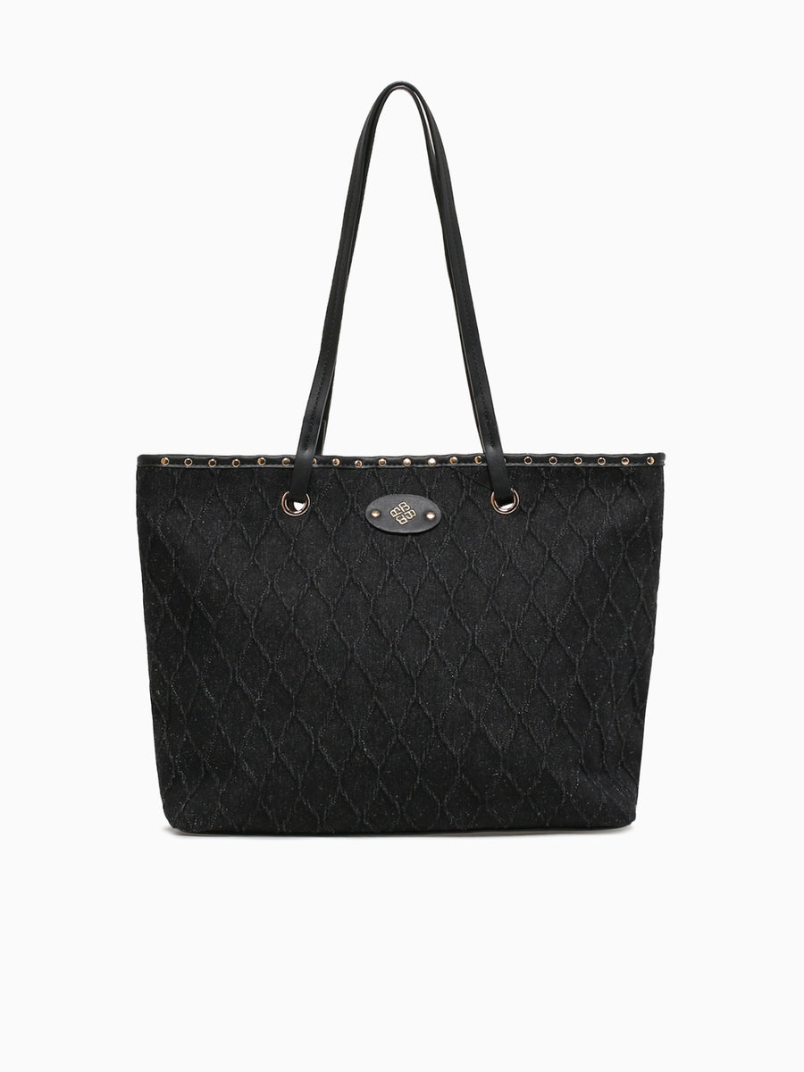 Dolly Tote Black Black denim Black