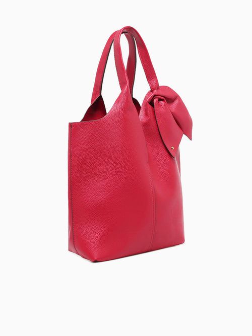 Bow Shoulder Bag Red Red