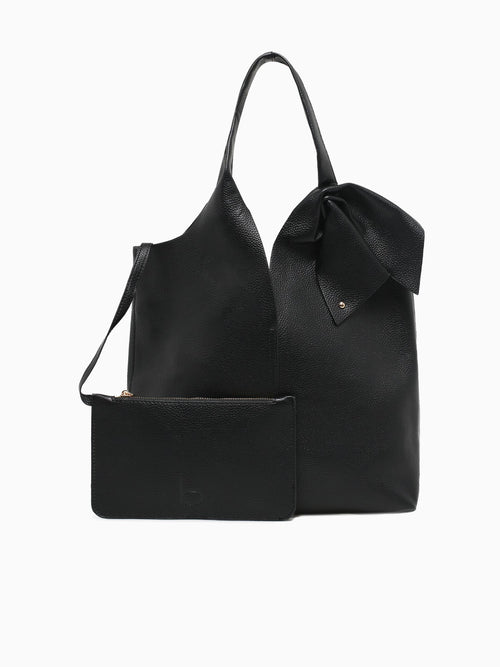 Bow Shoulder Bag Black Black