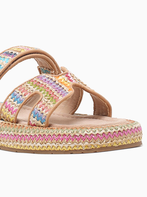 Gianna Multi Raffia Multi / 5 / M