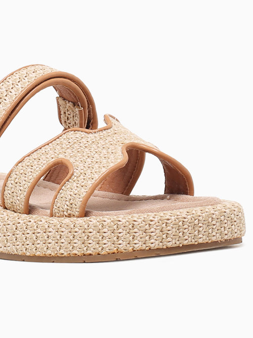 Gianna Beige Raffia Beige / 5 / M