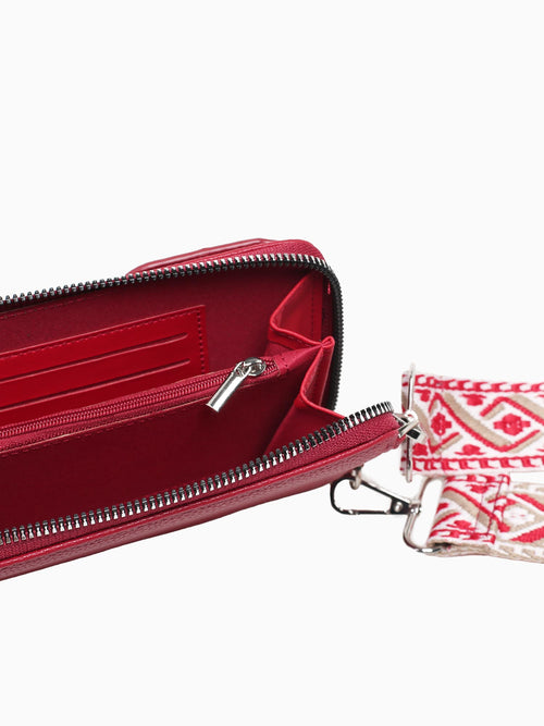 Rachel Wallet Crossbody Red Red