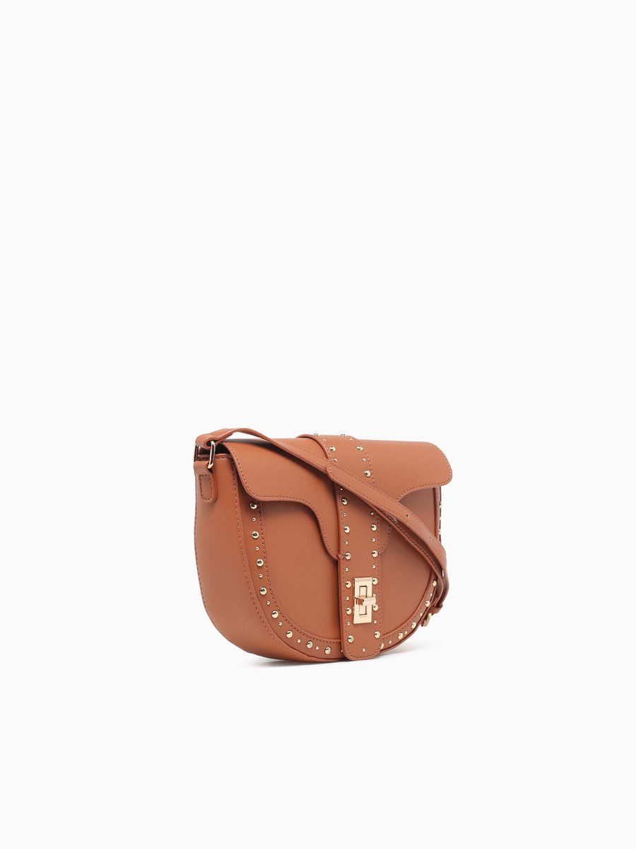 Stud Crossbody Tan Tan