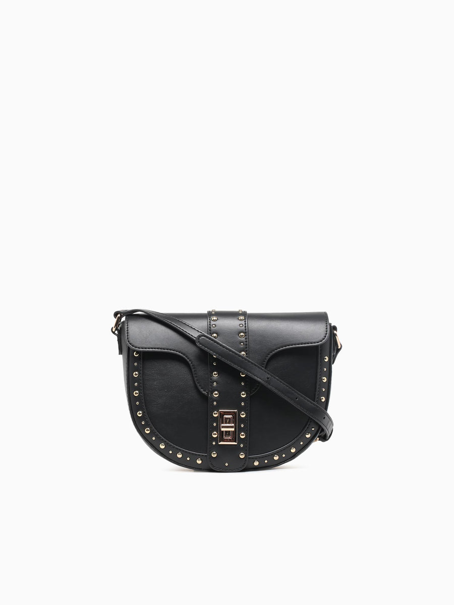 Stud Crossbody Black Black