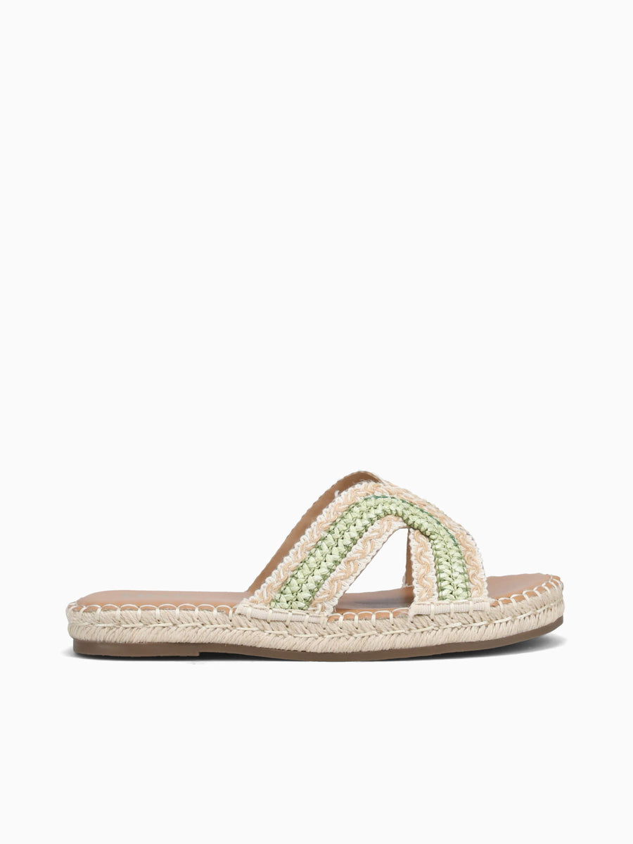 Penelope Green Raffia Green / 5 / M