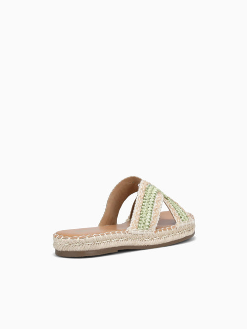 Penelope Green Raffia Green / 5 / M