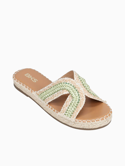 Penelope Green Raffia Green / 5 / M